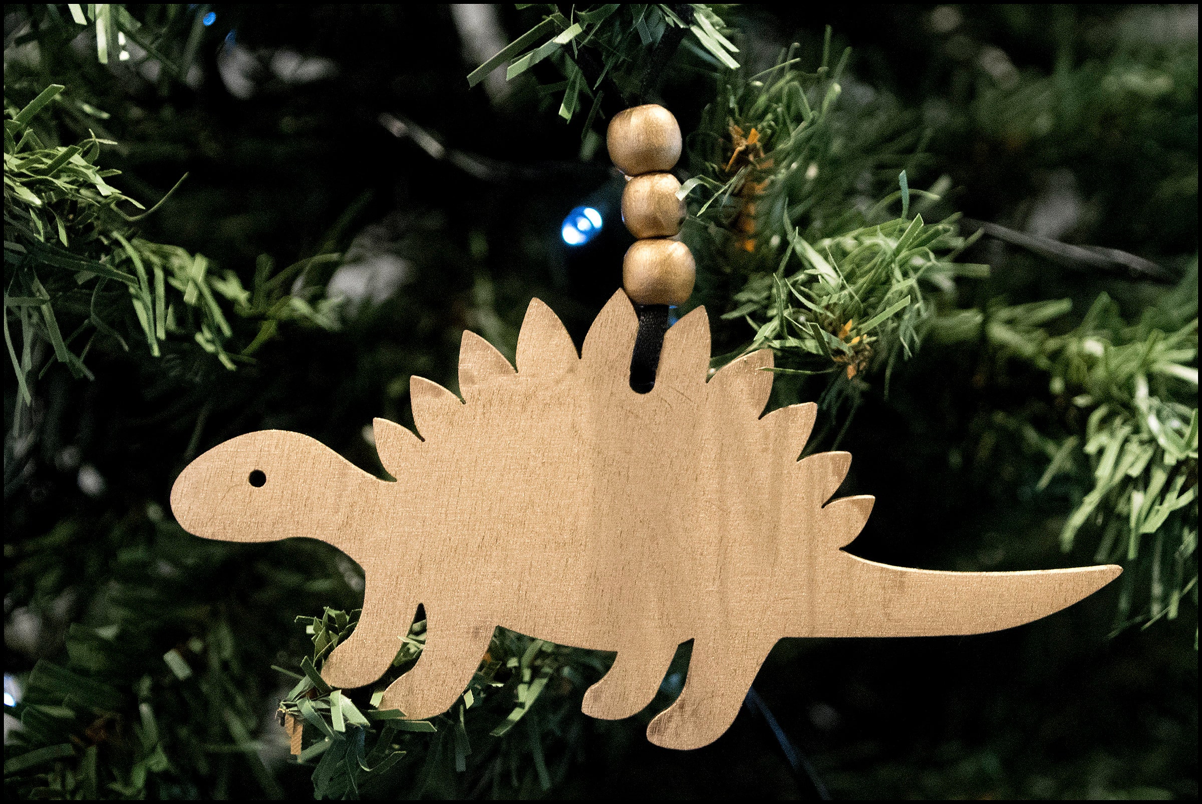 Wooden Dinosaur Christmas Tree Decoration Etsy