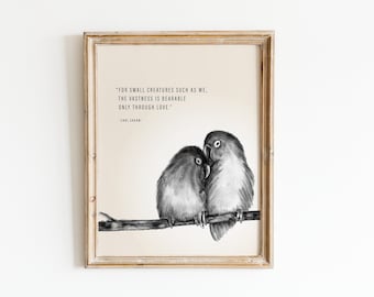 Carl Sagan Lovebird Print