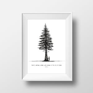 Bob Ross Tree Print