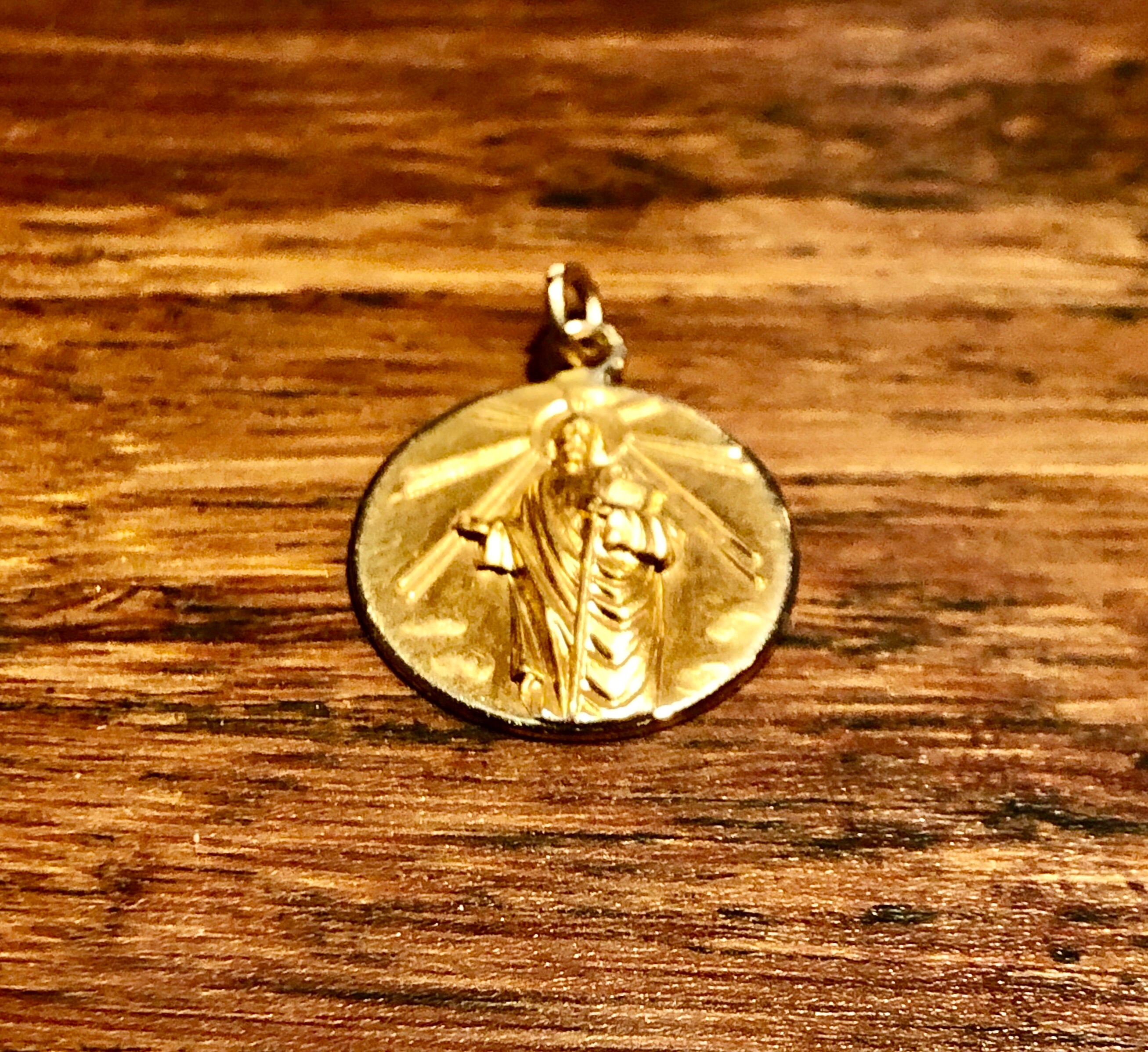 St Jude Necklace Saint Medallion Medal Baptism Christening 14K - Etsy