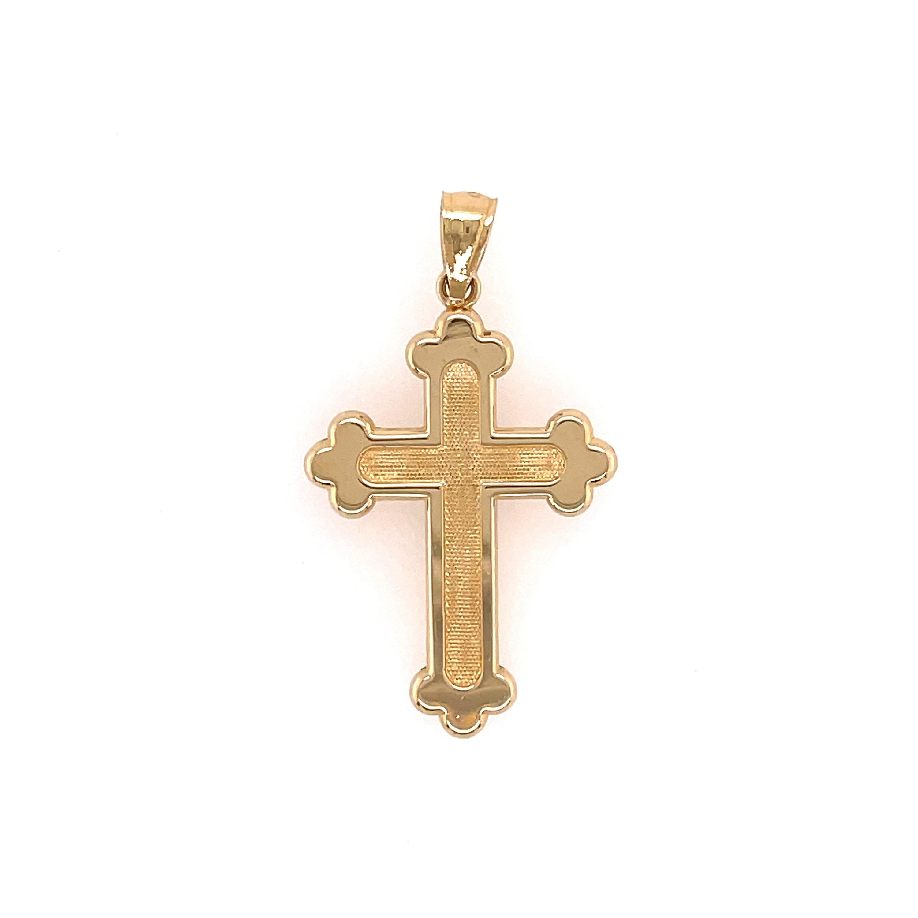 Budded Inlay Solid 14k Gold Orthodox Christian Cross Greek - Etsy UK