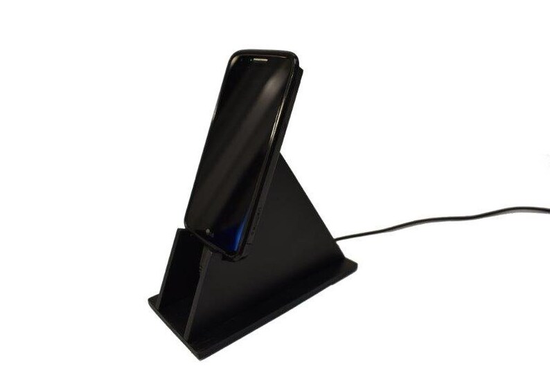 Cell Phone Stand Holder Desk Organizer Accessories Portable Office Gift Tech Tv Remote Iphone Android Black