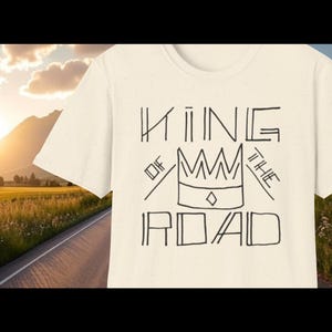 King of the Road- Hobo Vagabond Code Inspired Art- Big Rock Candy Mountain- Train Hopping- Crust Punk - Unisex Softstyle Graphic T-Shirt
