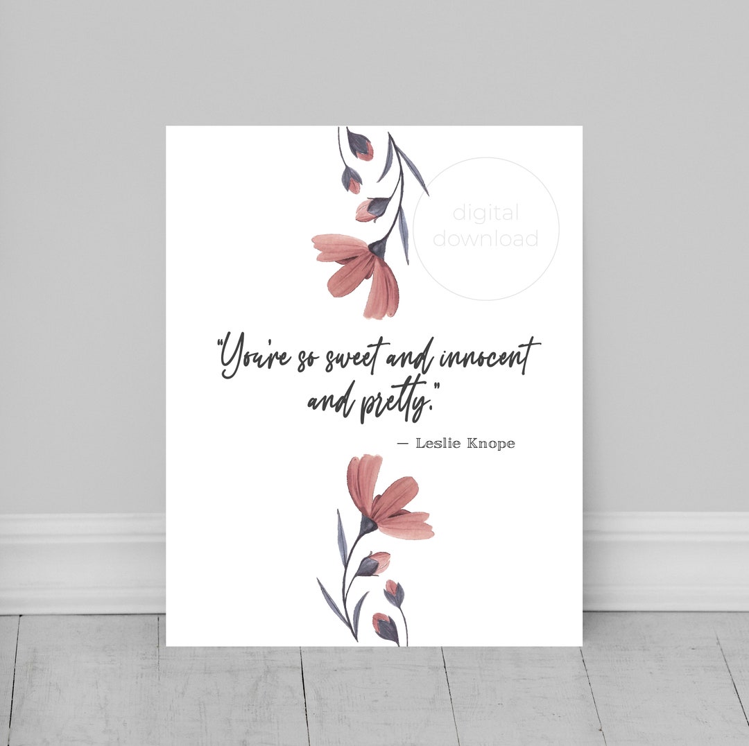 Leslie Knope Wall Art. Leslie Knope Quote you're - Etsy