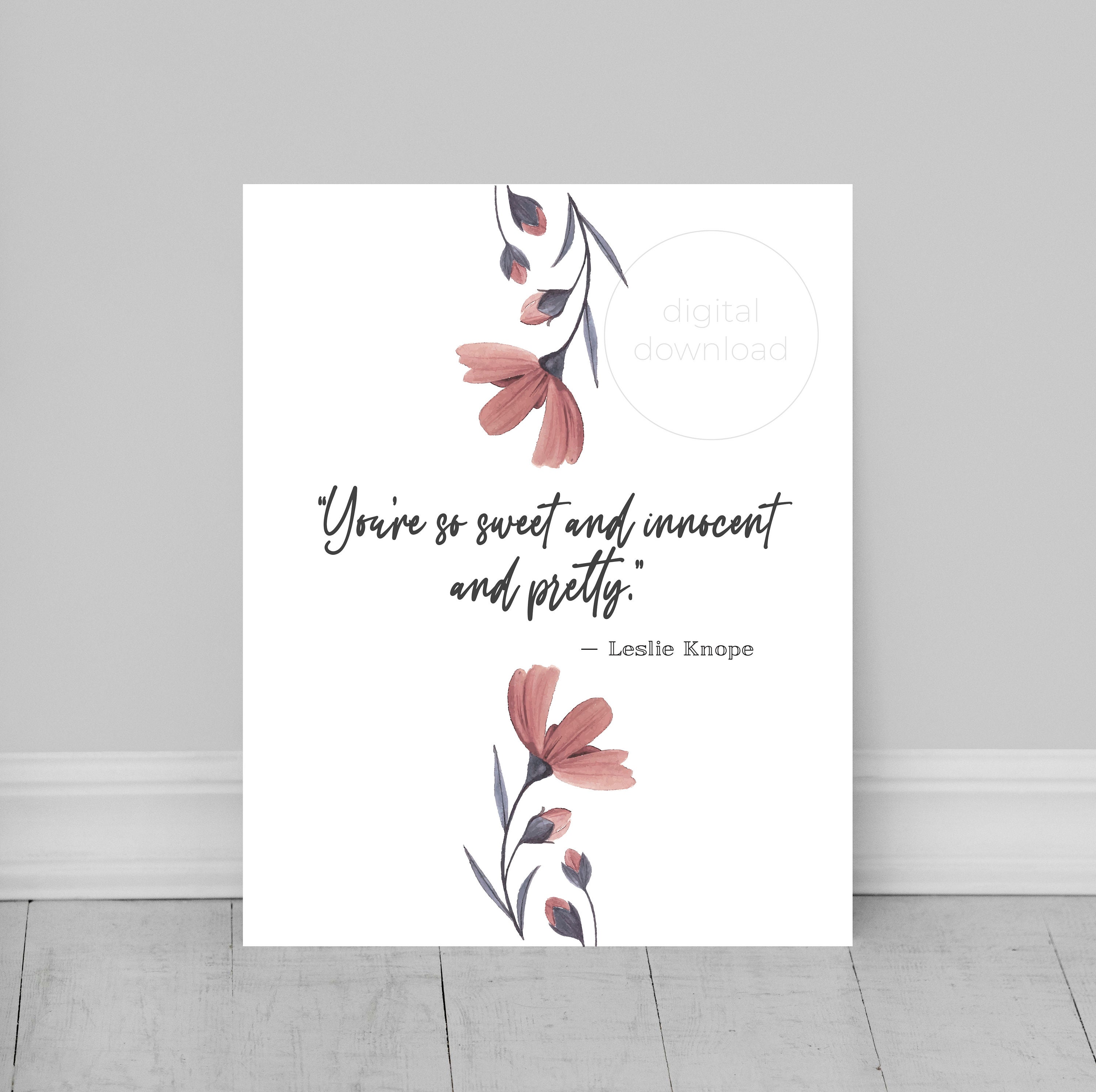 Leslie Knope Wall Art. Leslie Knope Quote you're - Etsy