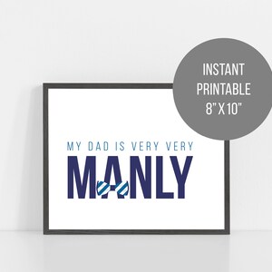 Dad Manly Bow Tie Print Funny Gifts For Manly Dad Gift For Him Fathers Day Gifts For Fathers Day Printable Art Funny Download