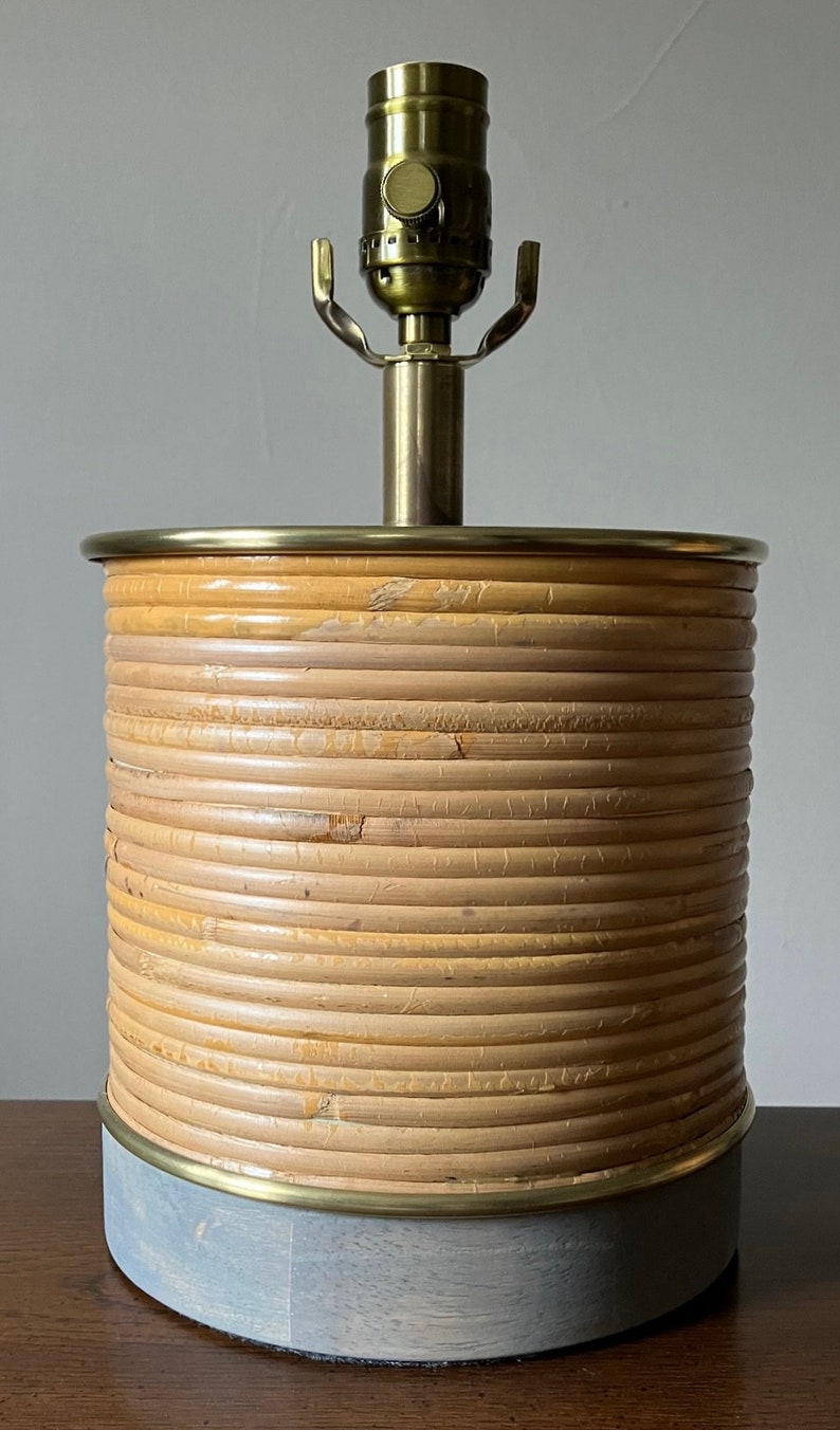 Coiled Rattan Table Lamps Etsy