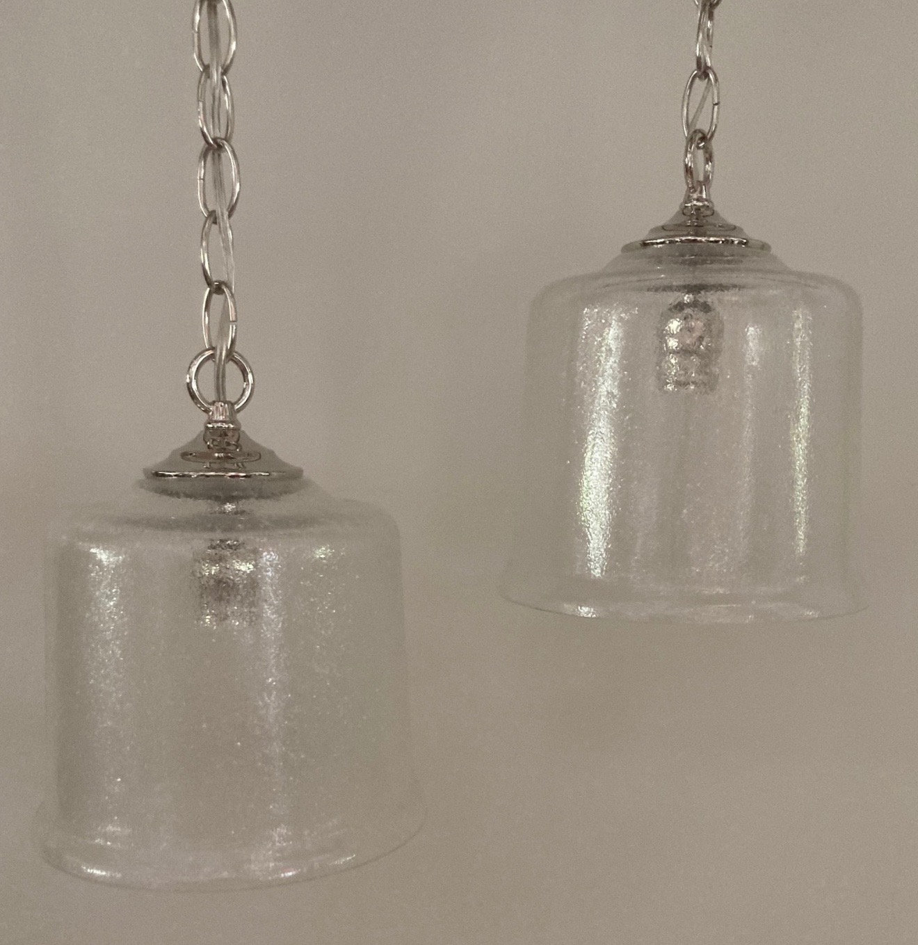 Seeded glass sale bell pendant light
