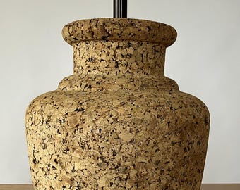 Vintage MidCentury Cork Table Lamp