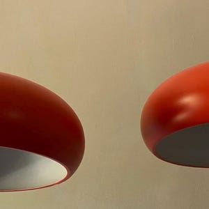 Vintage Ikea Vaxjo Orange Globe Pendant Lights- 2 Available Sold