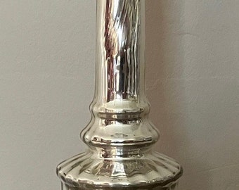 Ribbed Mercury Glass Column Table Lamp