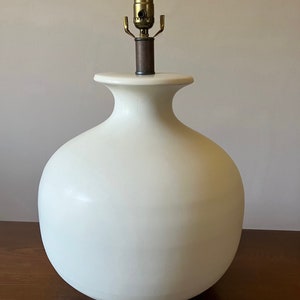Large Hand Finished Terracotta Round Table Lamp