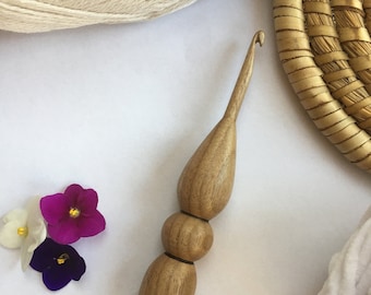 Wooden handmade crochet hook 2