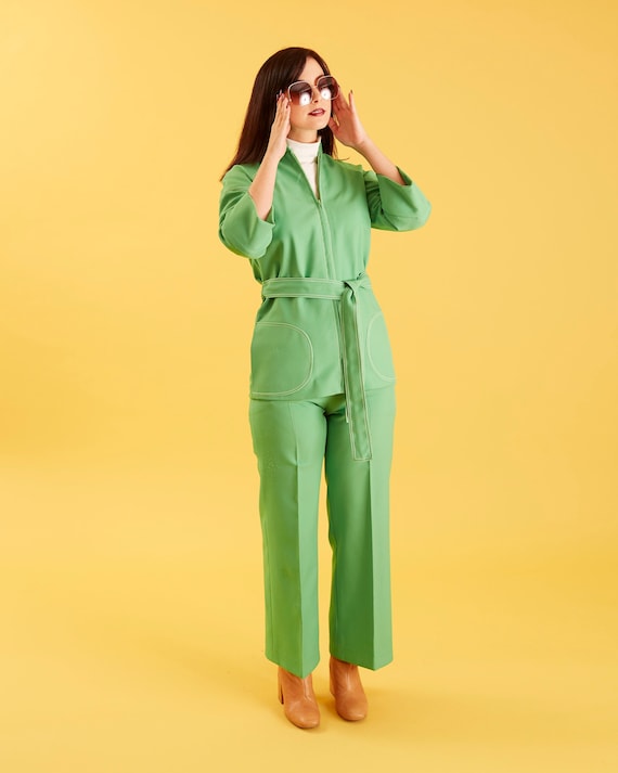 Green 70s Vintage Women's Suit Separates