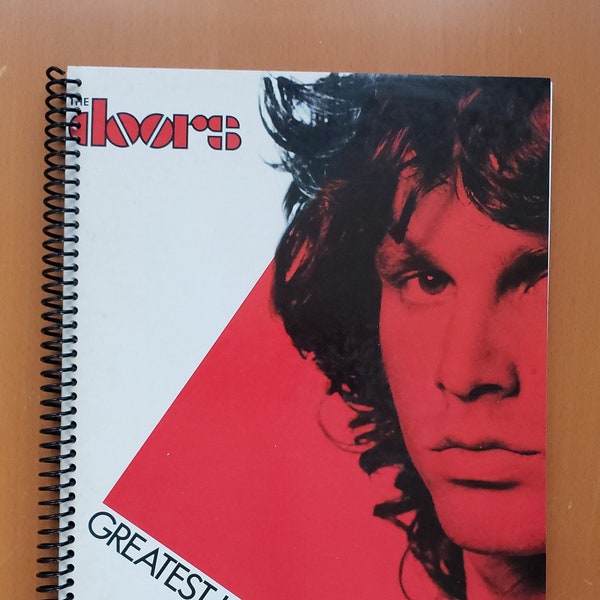 The Doors "Greatest Hits" Handmade Vintage Recycled Record Album Cover Notebook.
