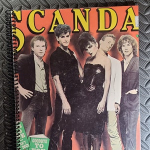 ON SALE Scandal &quot;Scandal&quot; Handmade Vintage Recycled Record Album Cover Notebook