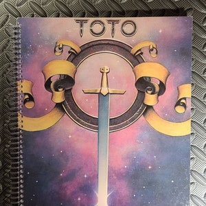 Toto &quot;Toto&quot; Handmade Vintage Recycled Record Album Cover Notebook
