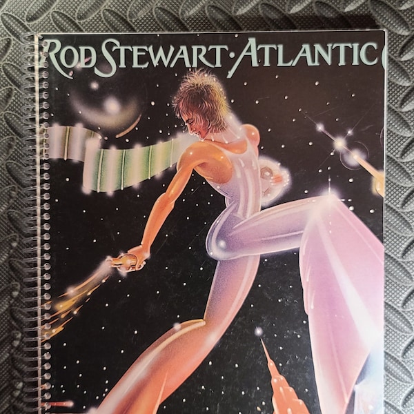 Rod Stewart "Atlantic Crossing" Handmade Vintage Recycled Record Album Cover Notebook