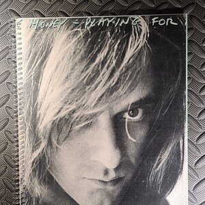 Eddie Money &quot;Playing For Keeps&quot; Handmade Vintage Recycled Record Album Cover Notebook