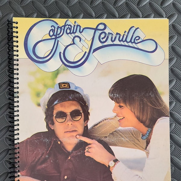 Captain and Tennille "Song Of Joy" Handmade Vintage Recycled Record Album Cover Notebook