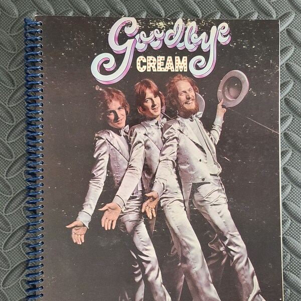 Cream "Goodbye" Handmade Vintage Recycled Record Album Cover Notebook