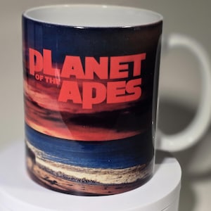 Planet of the Ape &quot;Damn you!!&quot; Classic Retro 1968 Movie 11 oz Coffee or Tea Ceramic Mug
