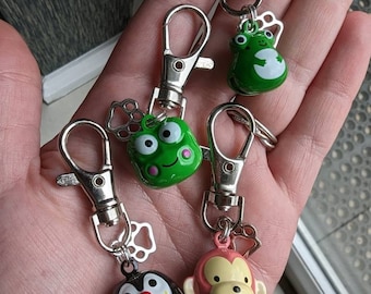 Assorted animal bell charms for pet collars, dog and cat accessories, loud bells!