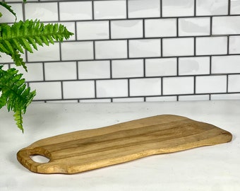 Wooden Teak Tray, Cheese Board, Cutting Board, Meat Board with Handle