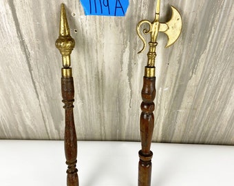 Vintage Style Axe and Spear Set, Man Cave Wall Decor