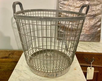 Vintage Potato Basket| Rustic Wire Storage Basket