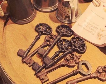 Antique Style Decorative Keys Wrought Iron (Set of 3)