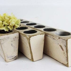 Vintage Sugar Mold 6 Hole , Rustic Candle Holder, Wooden Candle Holder, Dining Table Decor, Kitchen Decor, Farmhouse Decor, Chippy