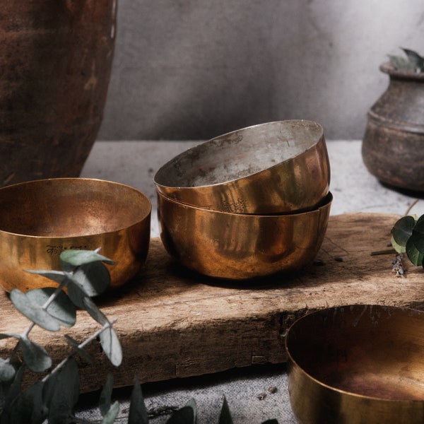 Vintage Brass Bowl | From India | Singing Bowl | Spice Bowl | Handmade | Small | Free Shipping