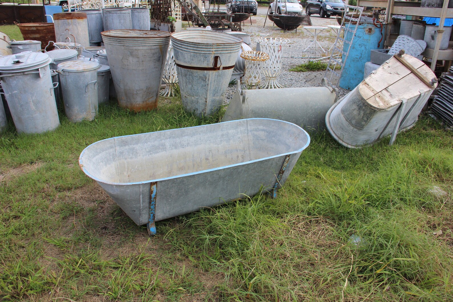 Vintage Galvanized Bath Tub Metal Galvanized Bath Tub Full Etsy