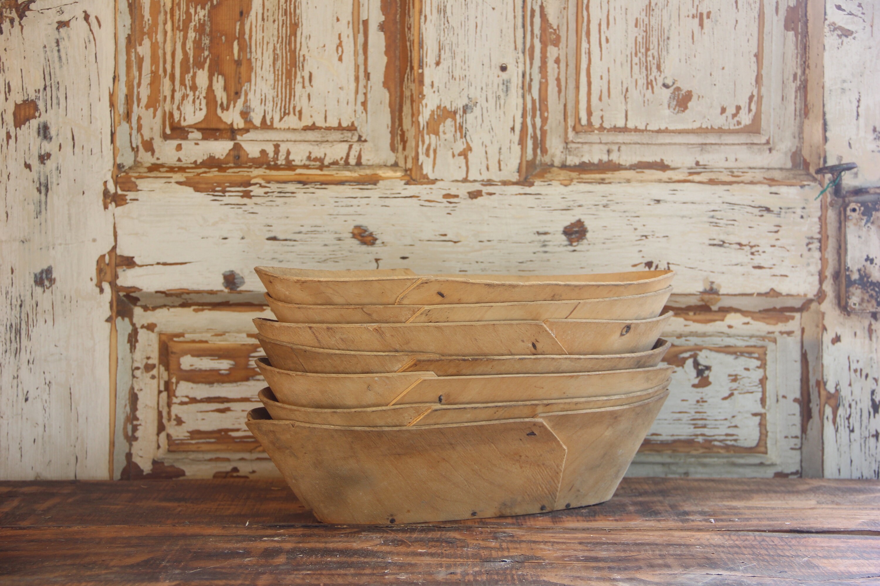 Ukrainian Bread Proofing Dough Bowl Rustic Wood Bowl Boat Etsy