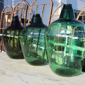 Glass Wine Demijohn Bottle, Vintage XLarge First Press  Wine Bottle, available in 3 colors!