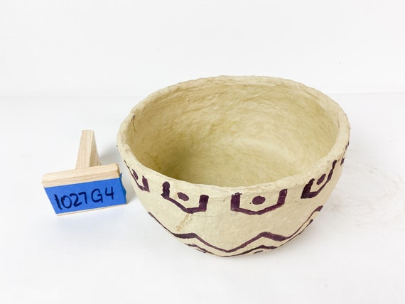 Decorative Papier Mache Bowl - Terrain