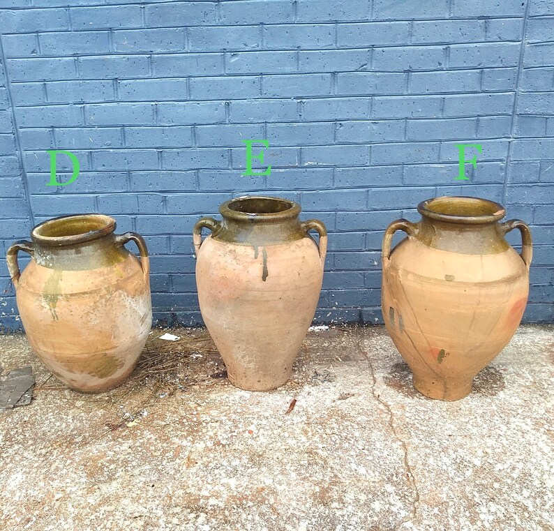 Vintage Terracotta Olive Jars Turkish European Urns Planters | Etsy