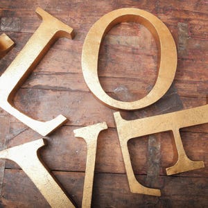 Vintage Reproduction Gold 3-Dimensional Advertising Letters | Mix & Match