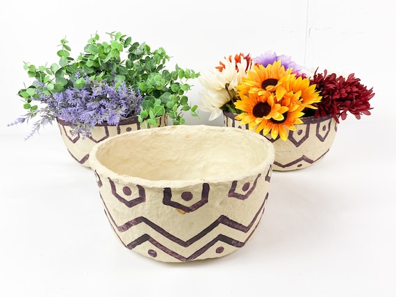 Vintage Paper Mache Bowl Decor