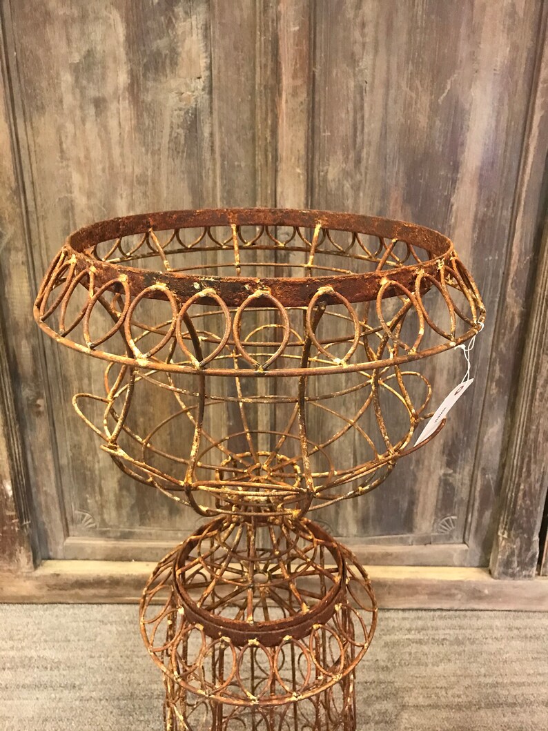 Vintage Style Wire Urn Planter Rustic French Urn | Etsy