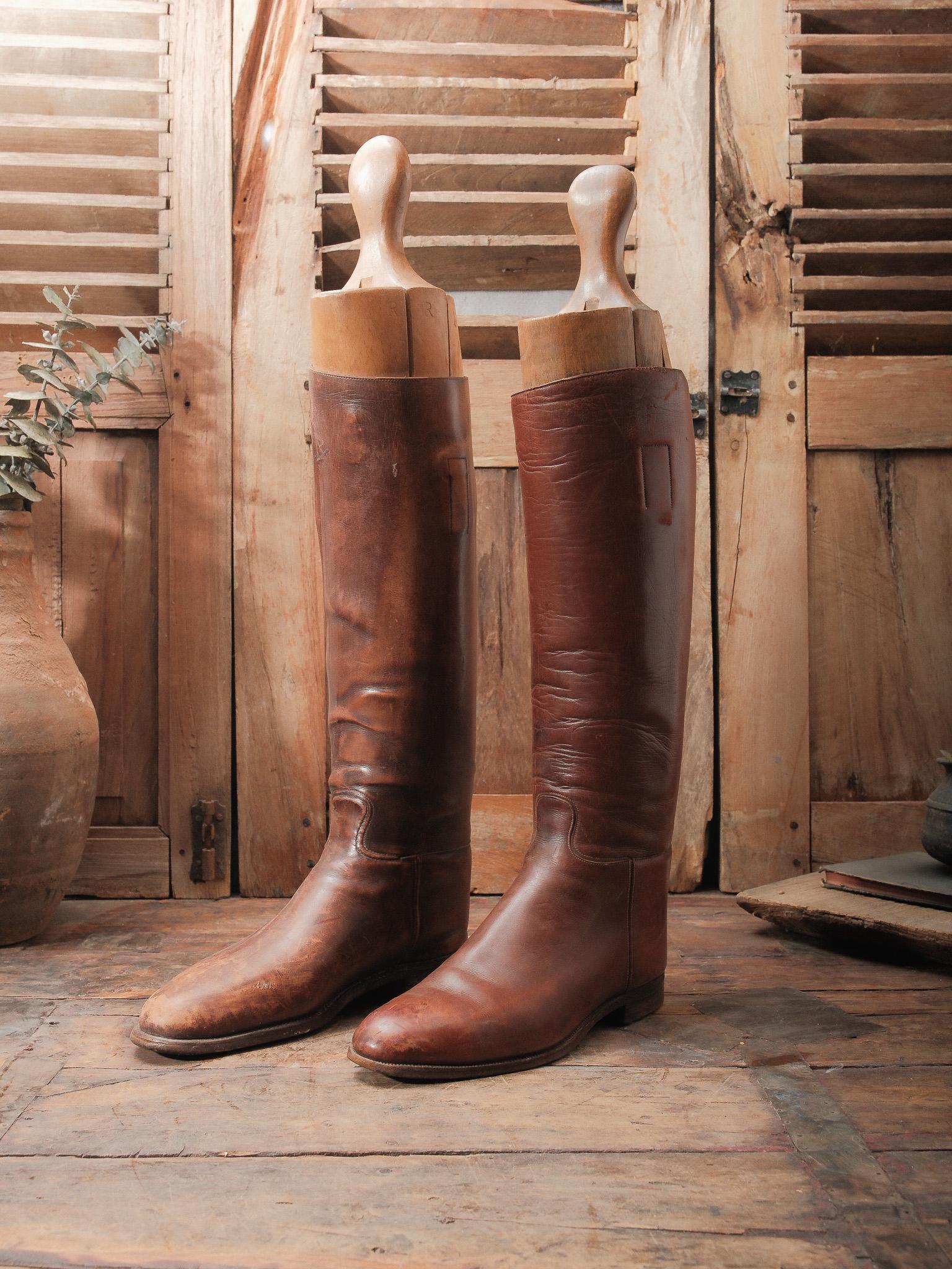 Antique Vintage English Riding Boots - Etsy