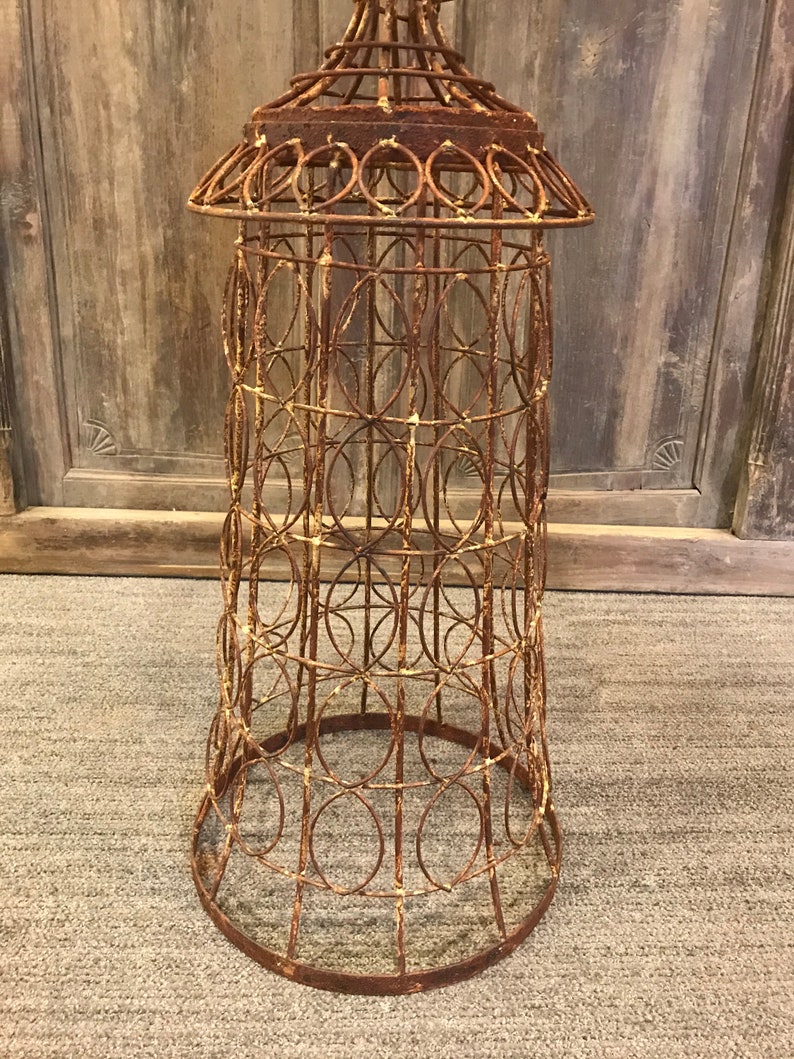 Vintage Style Wire Urn Planter Rustic French Urn Etsy