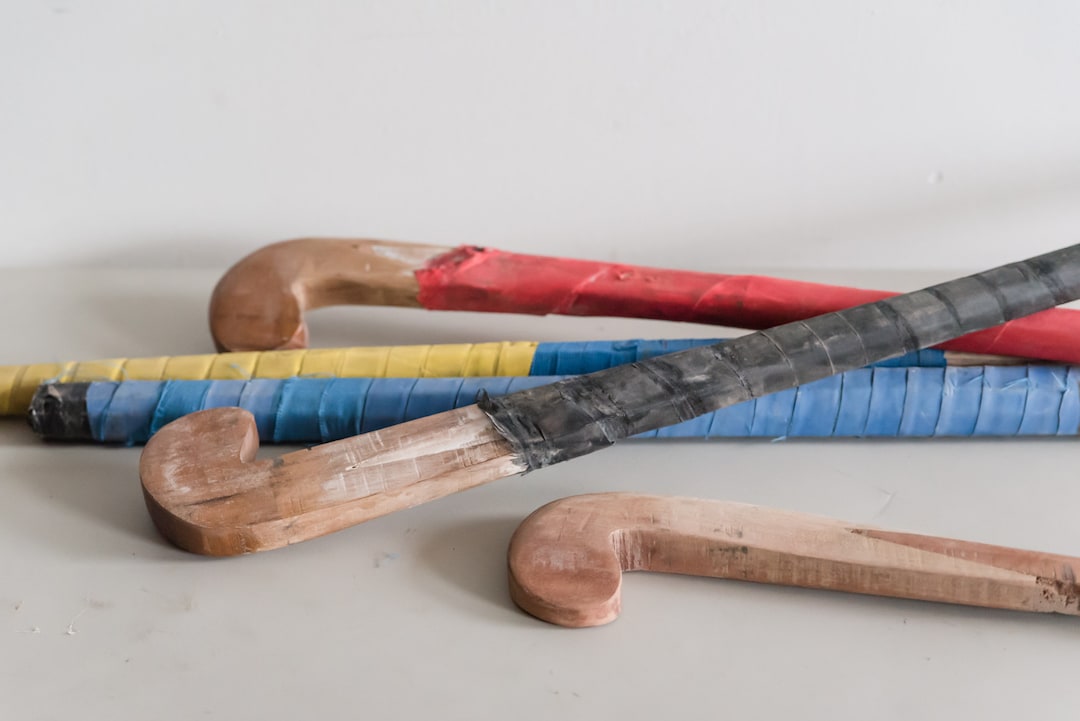 Vintage Field Hockey Sticks, Rustic Wall Sport Decor, Man Cave Wall