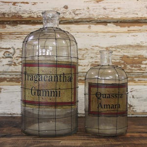 Chemistry Wire Bottle | Apothecary Bottle | Rustic Reproduction Bottle | Vintage Style