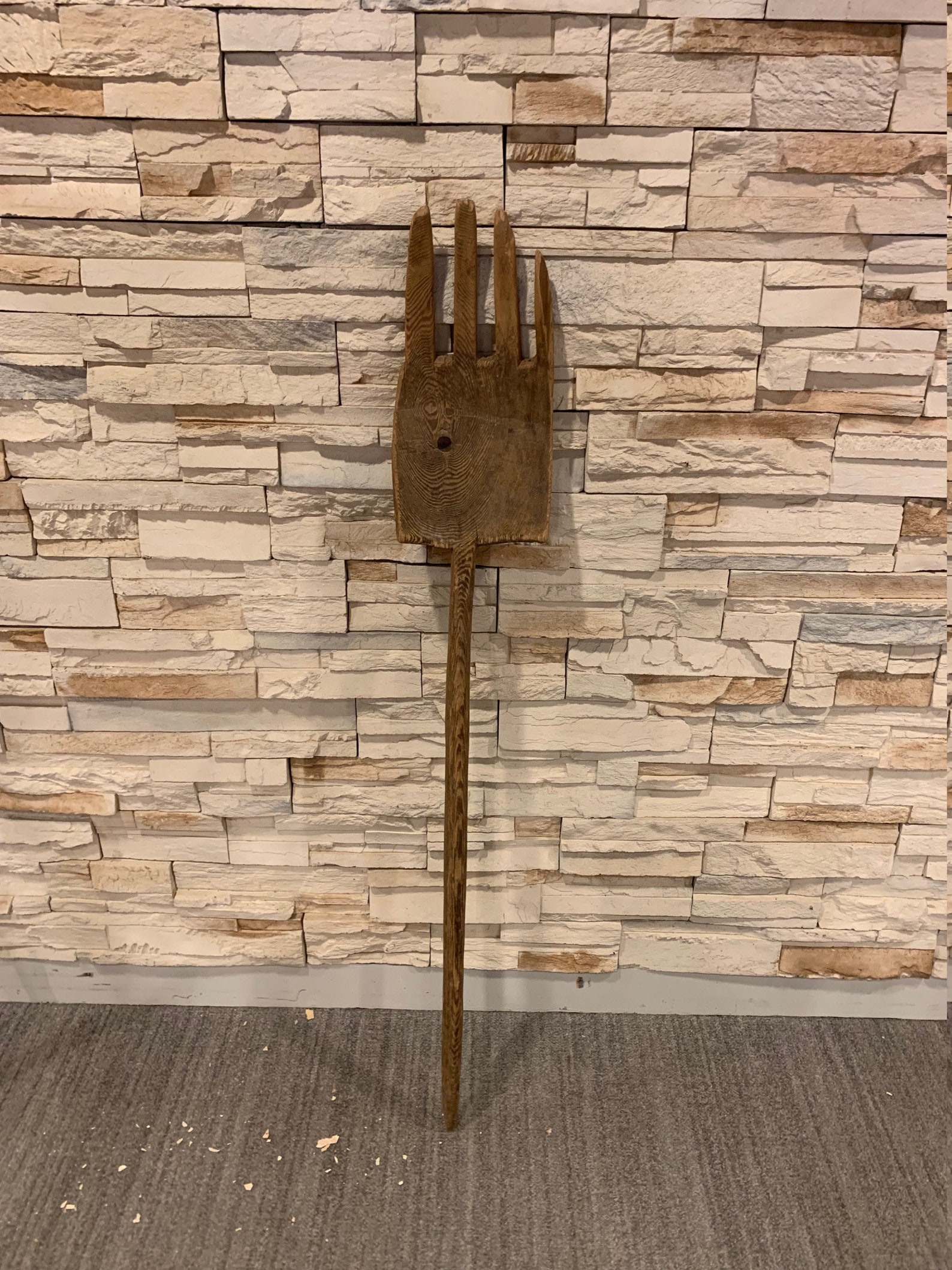 Farmhouse Pitch Fork Vintage Wooden Pitch Fork Rustic Hay Etsy