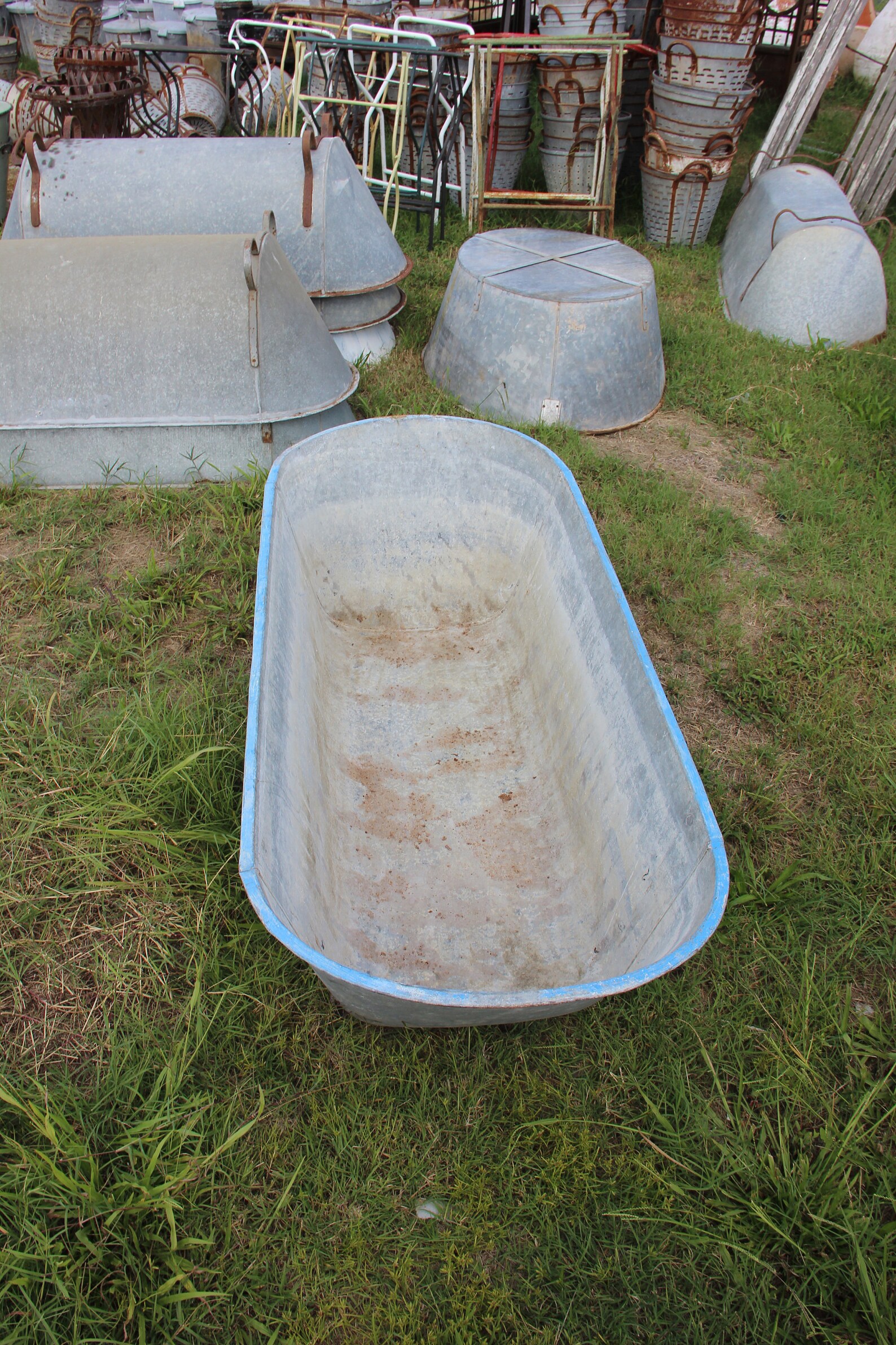 Vintage Galvanized Bath Tub Metal Galvanized Bath Tub Full Etsy