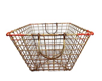 Vintage Oyster Basket wire basket