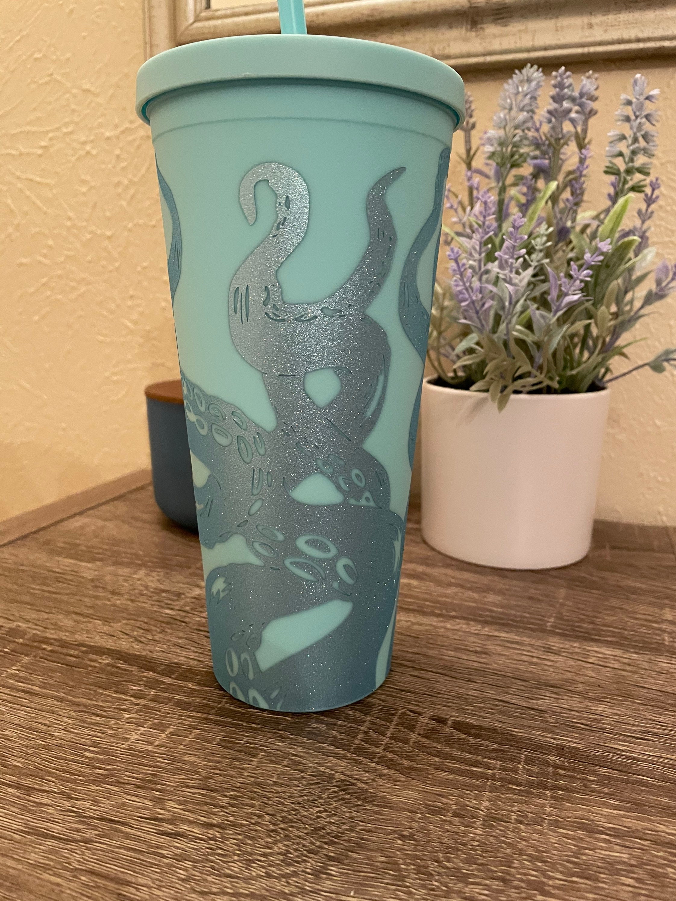 Glitter Kraken 22oz. Strata Matte Classic Tumbler/ Reusable/ Etsy