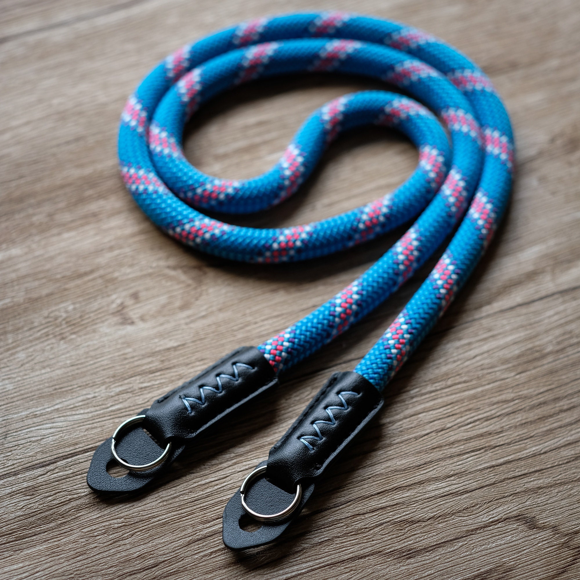 Rope Camera Strap Handmade Blue Pattern france Beal Static Etsy Australia